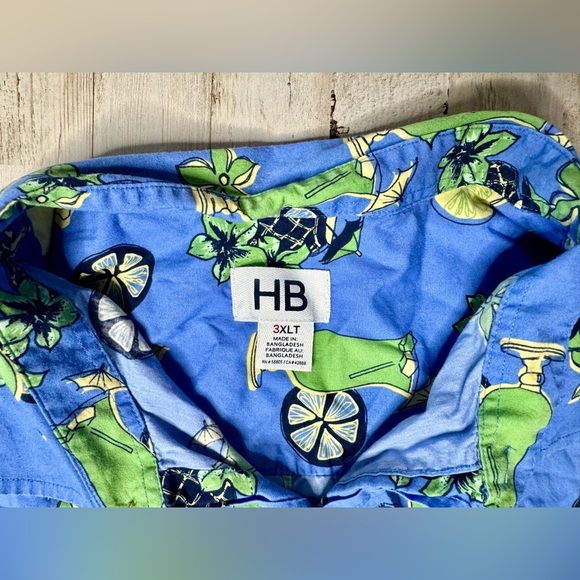 HB Sport 3XLT Men's Short Sleeve Shirt Floral Hawaiian Travel 100% Cotton - Picture 4 of 9